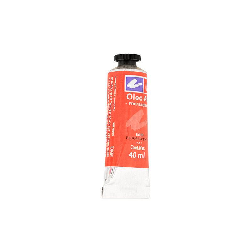PINTURA PARA OLEO 40ML ROJO FLUORESCENTE