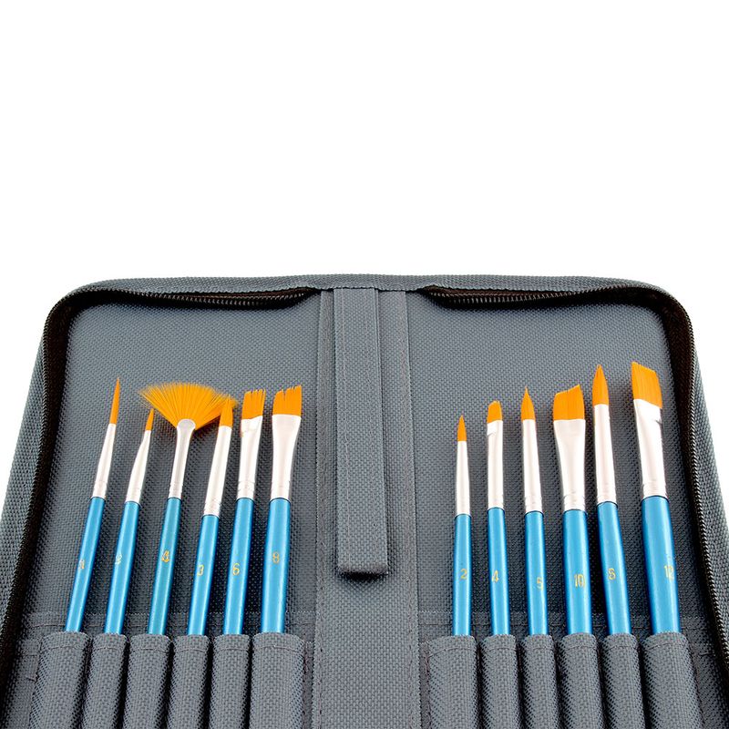 ESTUCHE DE 12 PINCELES SURTIDO AZUL RODART