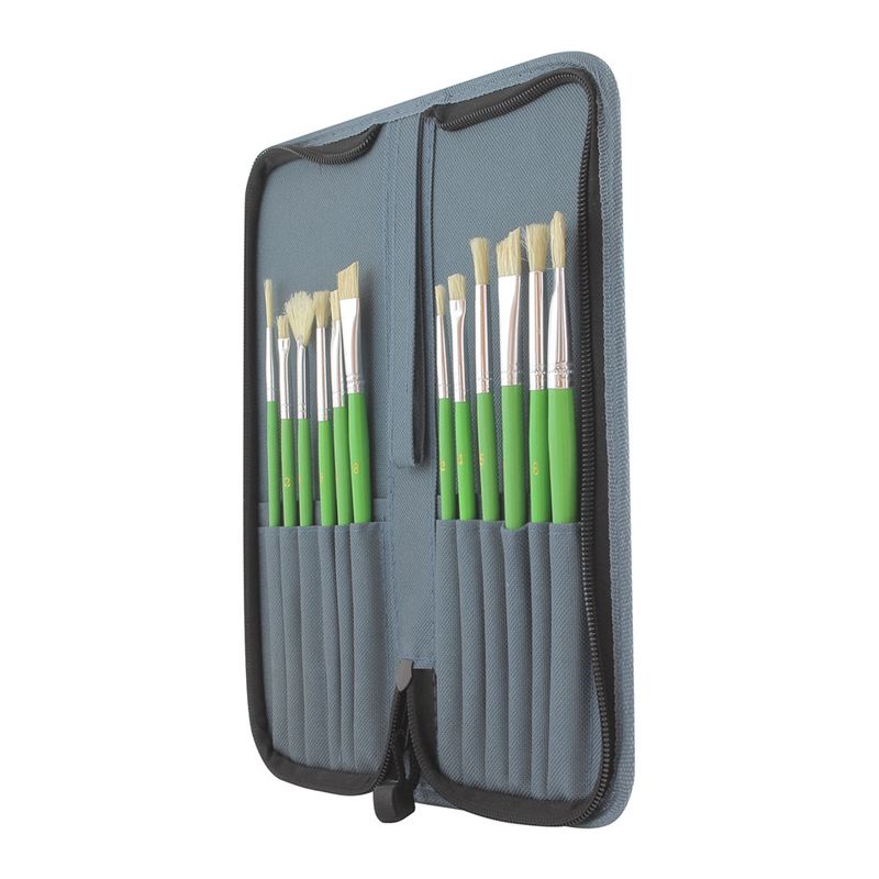 ESTUCHE DE 12 PINCELES SURTIDO VERDE RODART