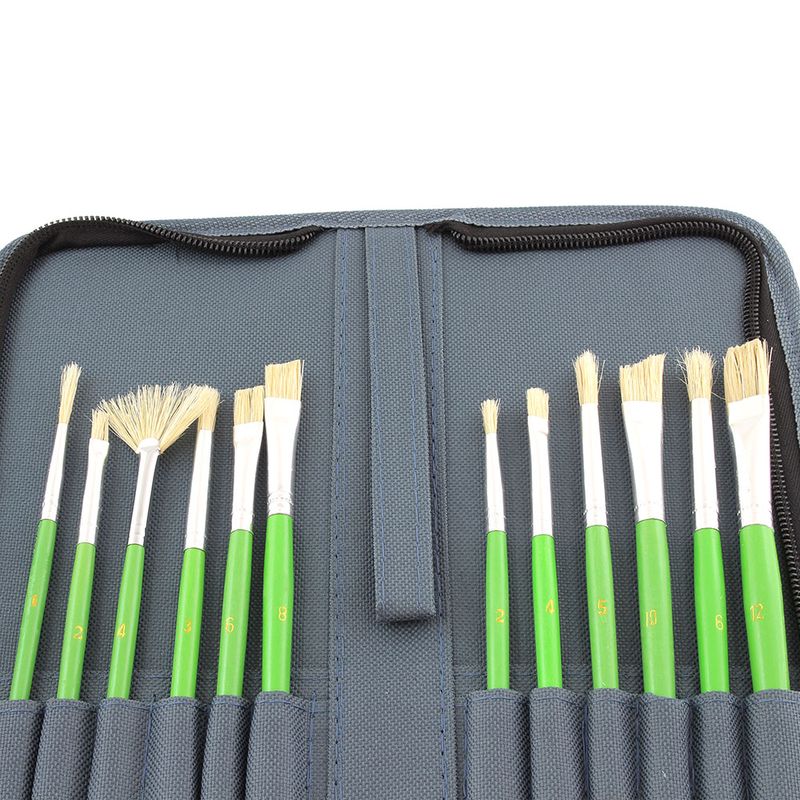 ESTUCHE DE 12 PINCELES SURTIDO VERDE RODART