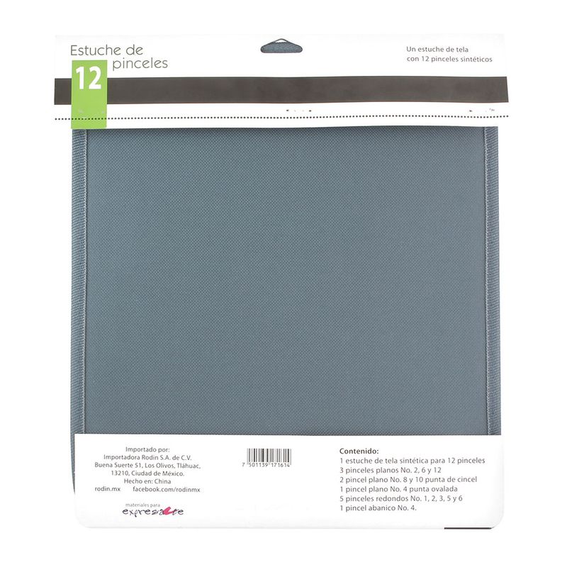 ESTUCHE DE 12 PINCELES SURTIDO VERDE RODART