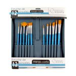 ESTUCHE DE 12 PINCELES SURTIDO AZUL RODART