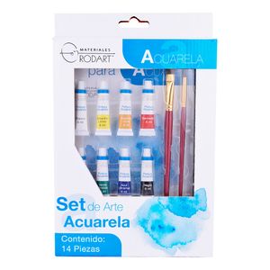 Set De Arte Acuarela Rodart 14 Pzas 30088
