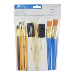 Juego De Pinceles Surtidos Con 25 Rodart 24613