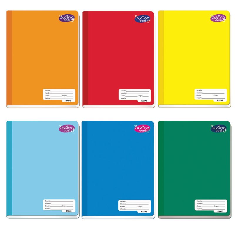 CUADERNO COSIDO PROFESIONAL 100H RAYAS SWING COSI