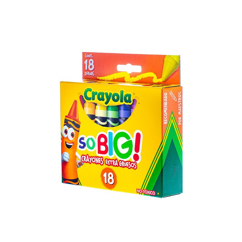 CRAYON REDONDO EXTRA JUMBO CON 18 CRAYOLAS