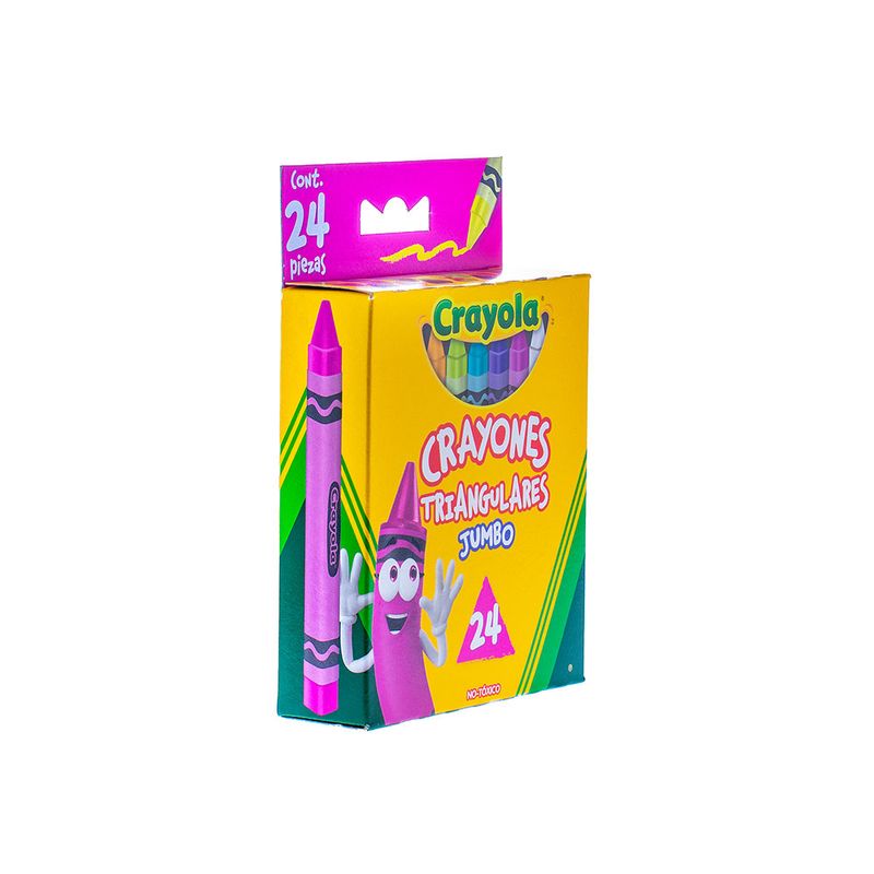 CRAYON TRIANGULAR JUMBO CON 24 CRAYOLAS