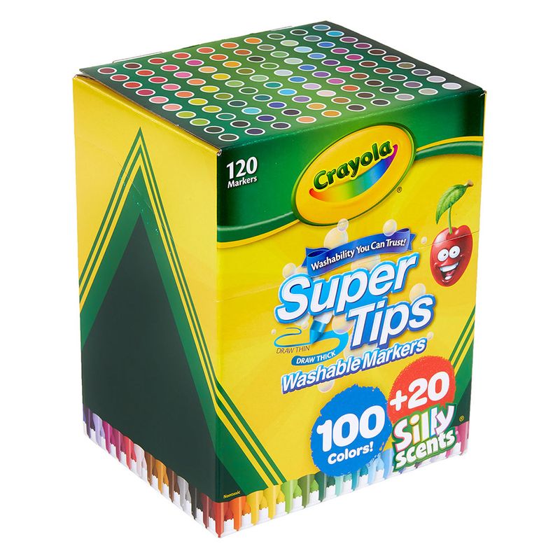 PLUMONES SUPER TIPS SURTIDOS CON 100 - CRAYOLA