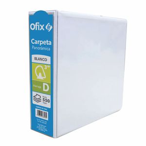 Carpeta Arillo 3 D Blanca Panoramica Ofix 16787/1 Ofix