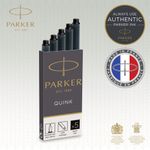 CARTUCHO PARA PLUMA FUENTE PARKER TINTA NEGRA
