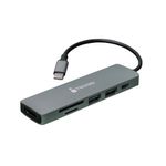 HUB 6 EN 1 USB TIPO C A USB 30/HDMI/LECTOR SD Y TF