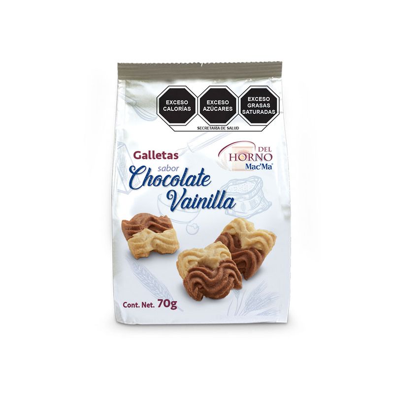 GALLETA DEL HORNO MAC'MA CHOCOLATE VAINILLA 70GRS