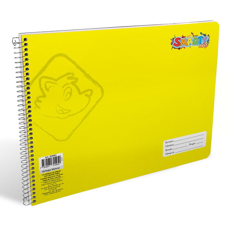 BLOCK DE DIBUJO ESPIRAL 50H BLANCO SMARTY