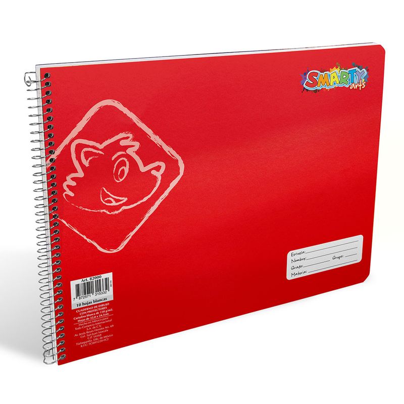 BLOCK DE DIBUJO ESPIRAL 10H BLANCO SMARTY