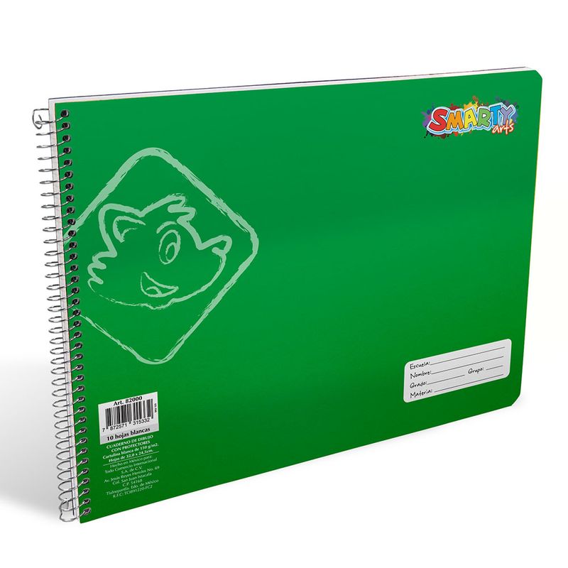 BLOCK DE DIBUJO ESPIRAL 10H BLANCO SMARTY