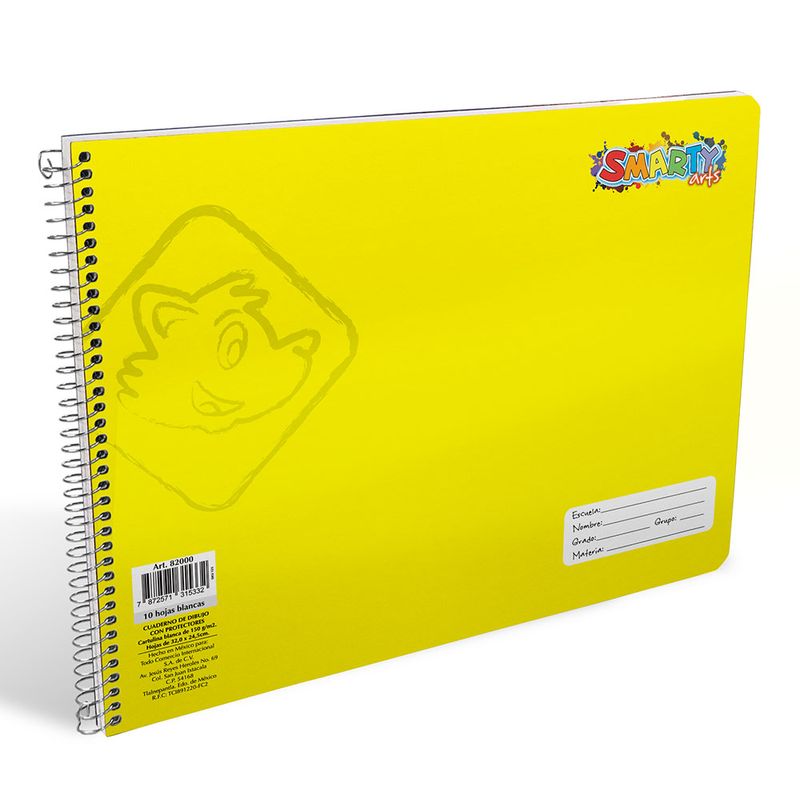 BLOCK DE DIBUJO ESPIRAL 10H BLANCO SMARTY