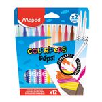 MARCADOR BORRABLE DELGADO CON 12PZAS COLORPEPS OOPS