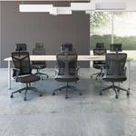 SILLON EJECUTIVO RESPALDO ALTO MALLA C/CABECERA NEGRO CANTABRIA