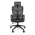 SILLON EJECUTIVO RESPALDO ALTO MALLA C/CABECERA NEGRO CANTABRIA