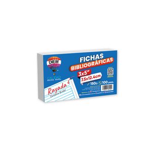 Tarjeta Rayas 3X5 Con 100 Para Archivo Diem Fb3X5R