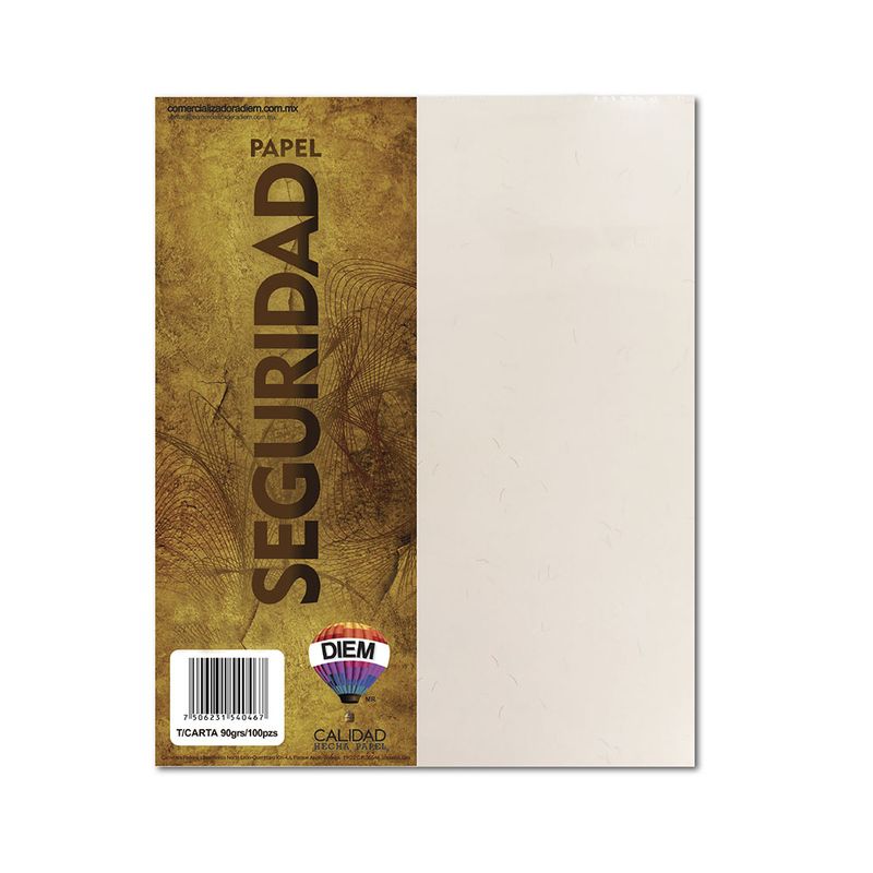 PAPEL SEGURIDAD CARTA BLANCO C/100 PZAS