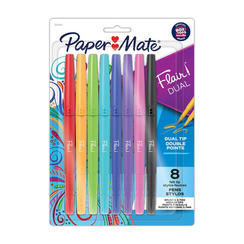 ROTULADOR FLAIR DOBLE PUNTA PAPER MATE  C/8