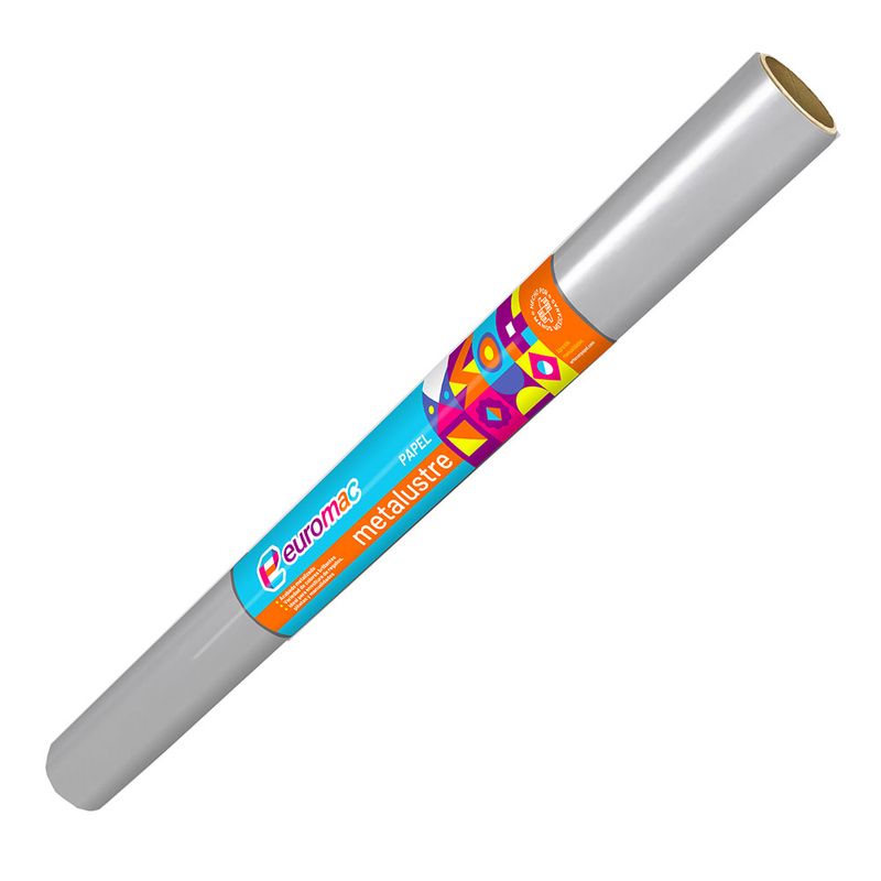 PAPEL LUSTRE DE 60CMx10MTS PLATA