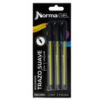 BOLIGRAFO FINO NEGRO NORMA GEL BLT C/3 PZS