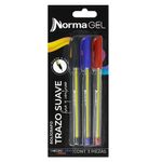 BOLIGRAFO FINO SURTIDOS NORMA GEL BLT C/3 PZS