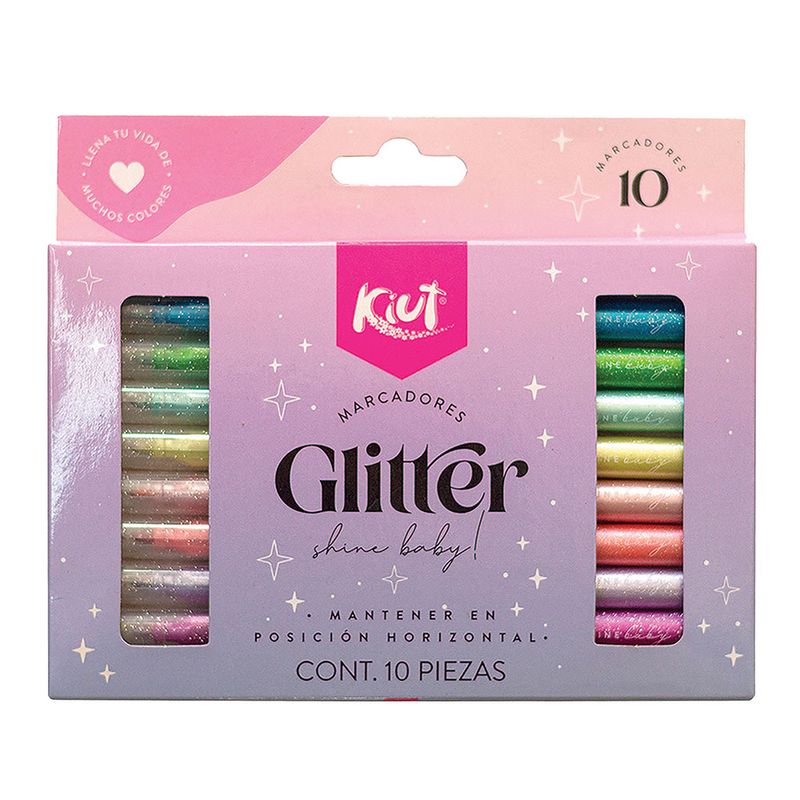 MARCADOR GLITTERC/10 KIUT