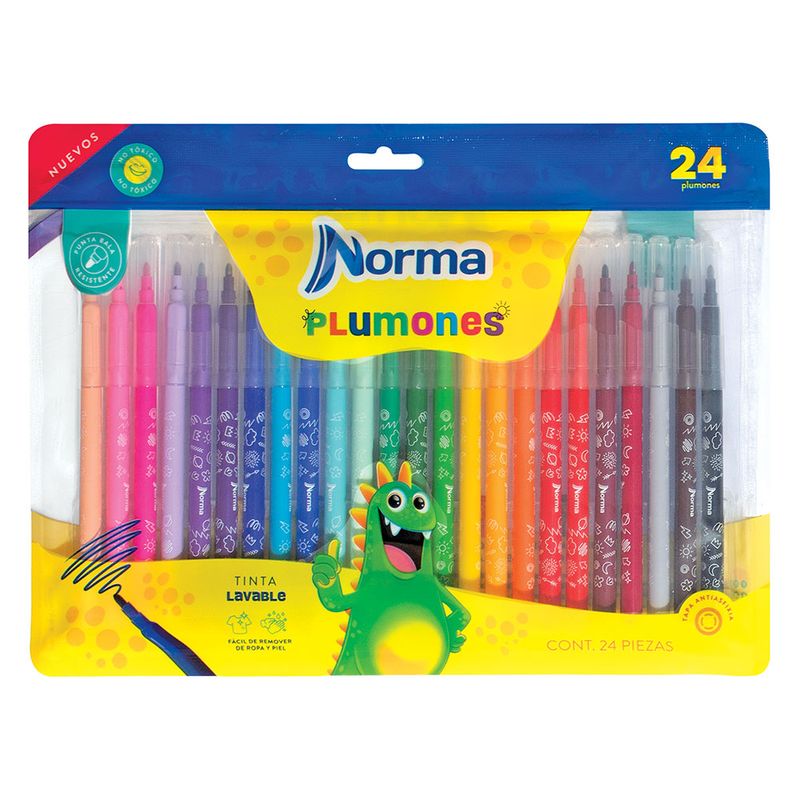 MARCADOR DELGADO CON 24PZAS NORMA