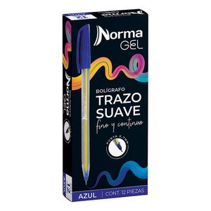 Boligrafo Fino Azul Caja Con 12 Norma 560360