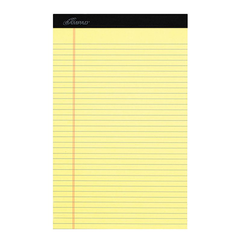 BLOCK AMARILLO  5"x8" 50H RAYAS AMPAD