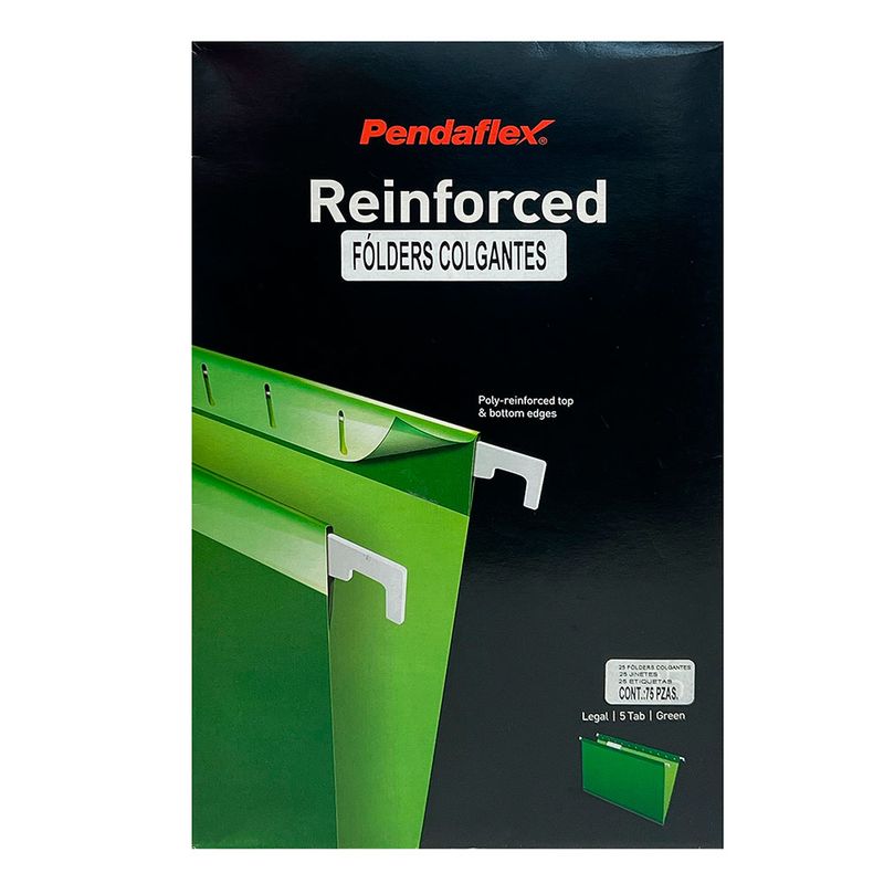 FOLDER COLGANTE OFICIO VERDE CON 25PZAS REFORZADO