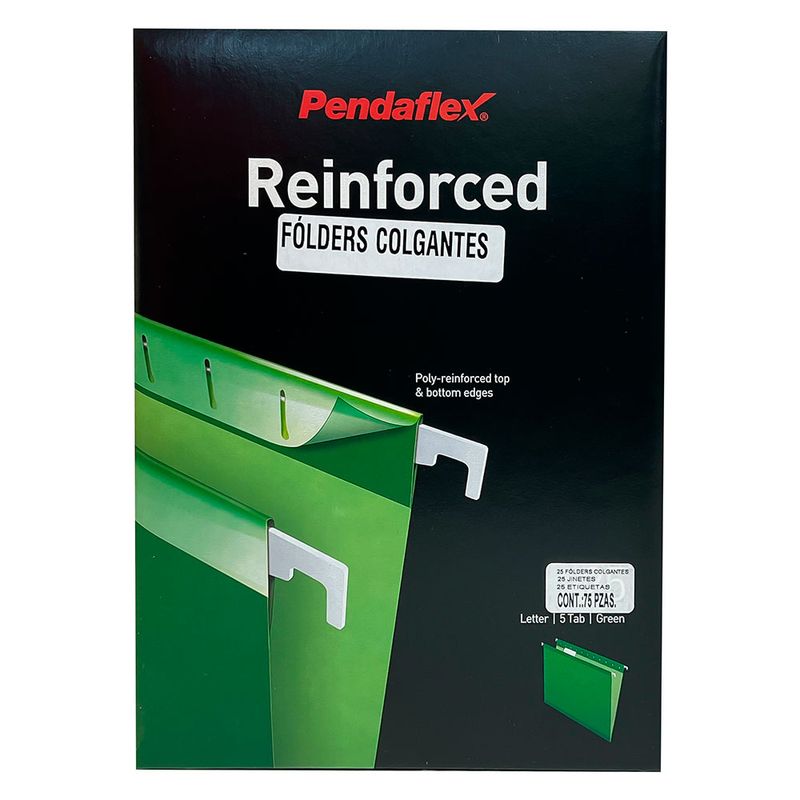 FOLDER COLGANTE CARTA VERDE CON 25PZAS REFORZADO