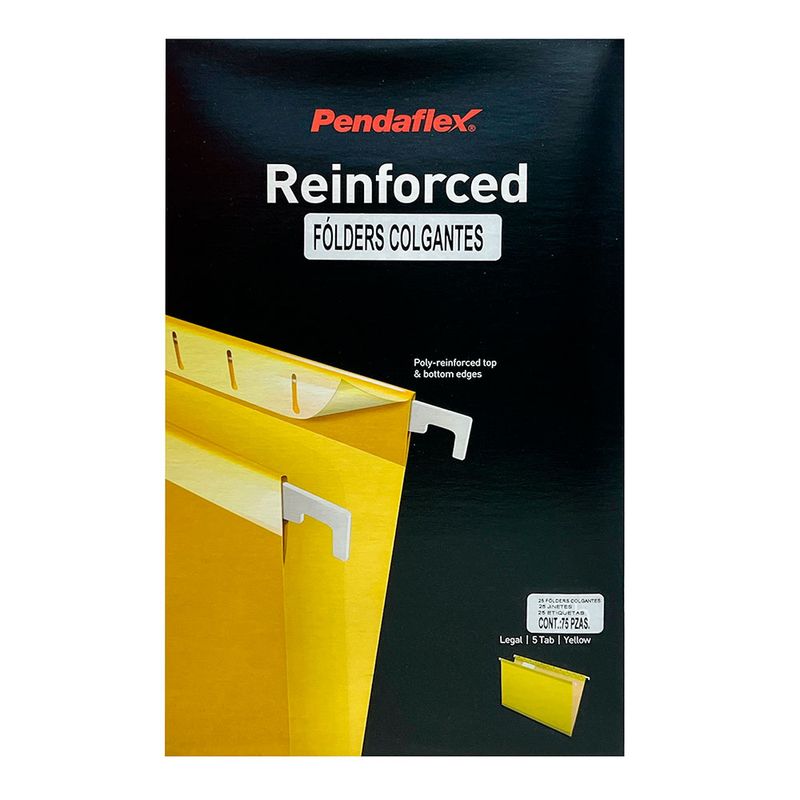 FOLDER COLGANTE OFICIO AMARILLO CON 25PZAS REFORZADO