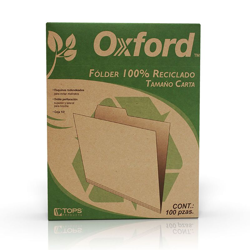 FOLDER CARTA RECICLADO CON 100PZAS
