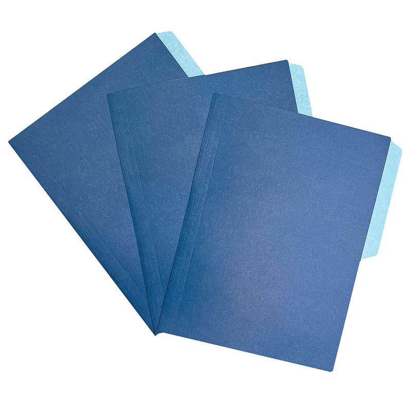 FOLDER BITONO CARTA AZUL MARINO EJECUTIVO C/5PZAS
