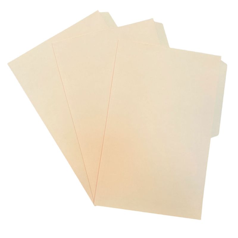 FOLDER OFICIO CREMA CON 100 PZAS
