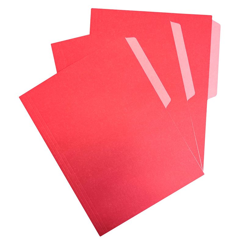 FOLDER BITONO CARTA ROJO INTENSO C/5PZAS