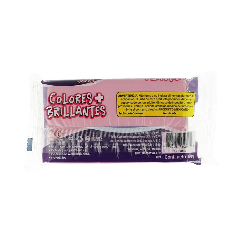 PLASTILINA MARQUETA 180GRS ROSA SMARTY
