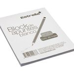 BLOCK NOTAS BLANCO 1/2 ESQUELA 80HJS