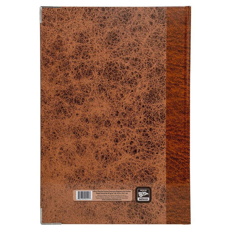 LIBRO FLORETE REGISTRO DE VISITAS 96HJS FORMA FRANCESA