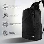 MOCHILA PARA LAPTOP CLASSIC TECHZONE DE 156" NEGRO