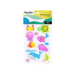 Stickers Foamy Figuras Del Mar Barrilito Sfm8783
