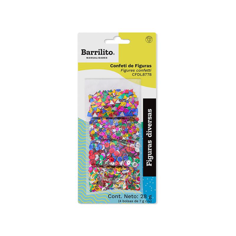 CONFETI FIGURAS DIVERSAS BLT 28 GRS BARRILITO