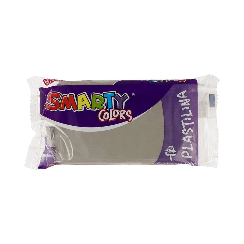 PLASTILINA MARQUETA 180GR GRIS SMARTY