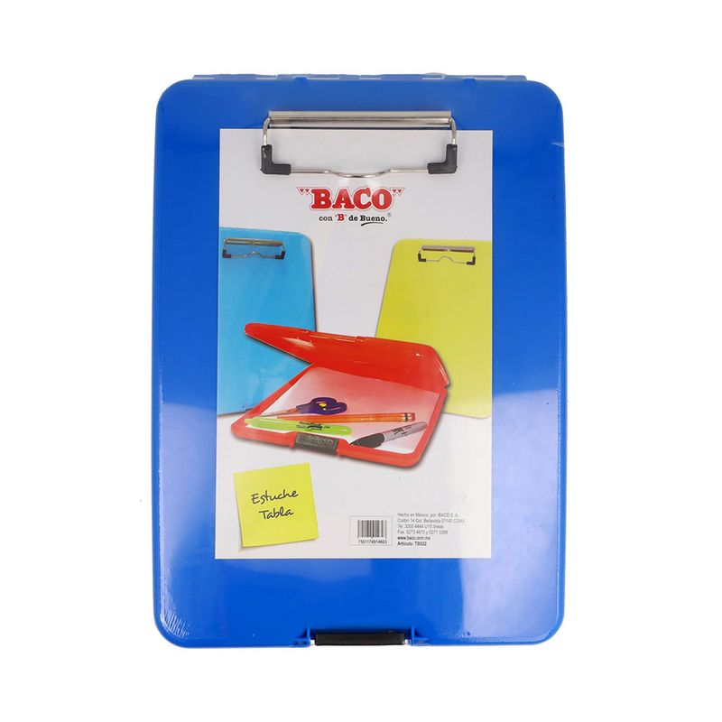 TABLA CARTA AGARRAPAPEL ESTUCHE PLASTICO BACO