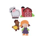 STICKERS FOAMY GRANJA 10 PIEZAS BARRILITO