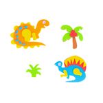 STICKERS FOAMY DINOSAURIOS 8 PIEZAS BARRILITO